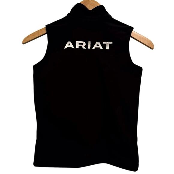 Ariat boys vest XS Youth Black Solid Soft Shell Full Zip Western original team
